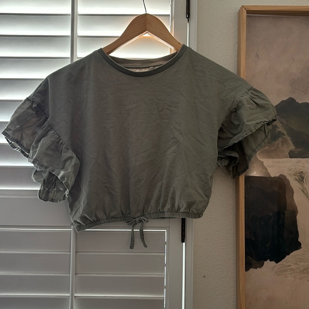 Girls Flutter Sleeve Top